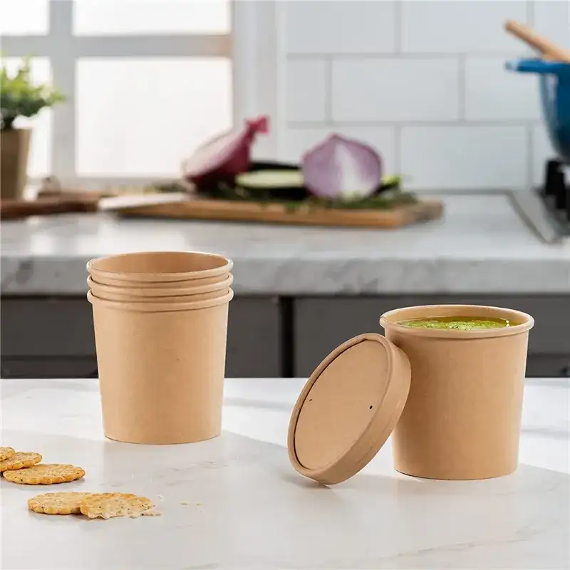 Paper Soup Cup & Lid