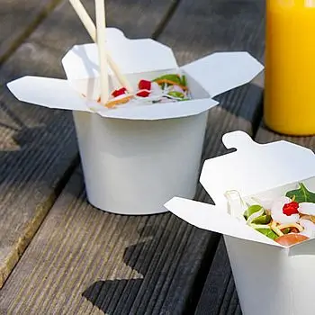 Chain Restaurant Take-Away Food Container Kraft Paper Noodle Box for Sushi Rigid Boxes