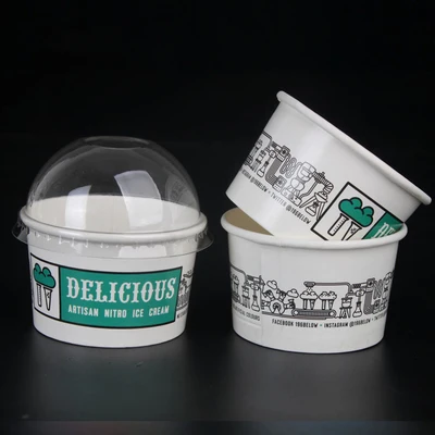4oz 6oz 8oz 12oz 16oz 32oz 64oz Ice Cream Paper Cup Disposable Ice Cream Tubs