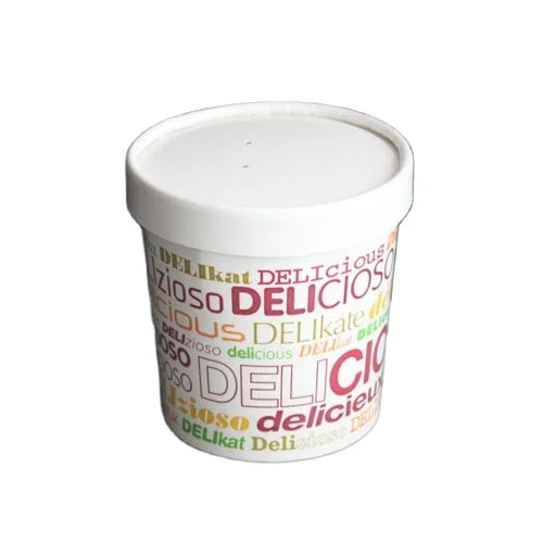 Wholesale Eco-friendly Yogurt Spoon Take Away for Ice Cream Paper Cup for Salad Vegetable