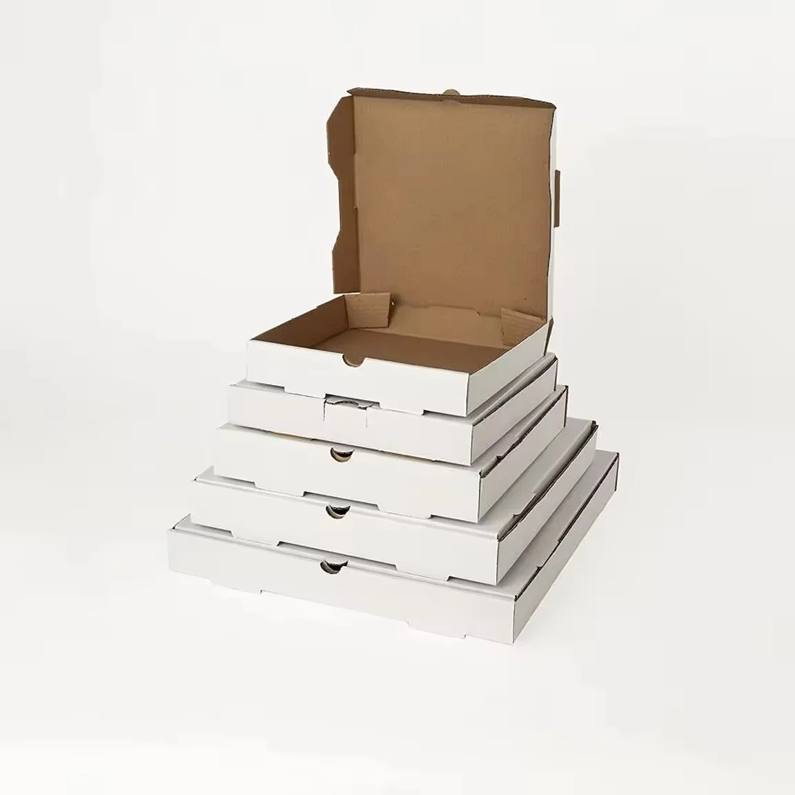Hot Selling Wholesale Eco-Friendly Food Grade Pizza Packaging Boxes Glossy Lamination UV Customized for Various Sizes Pizza