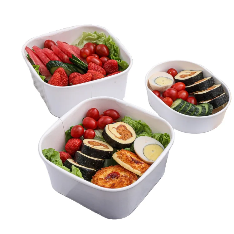 Compostable Organic Paper Pulp Square Bowl Sugar Cane Bol Approved Tableware