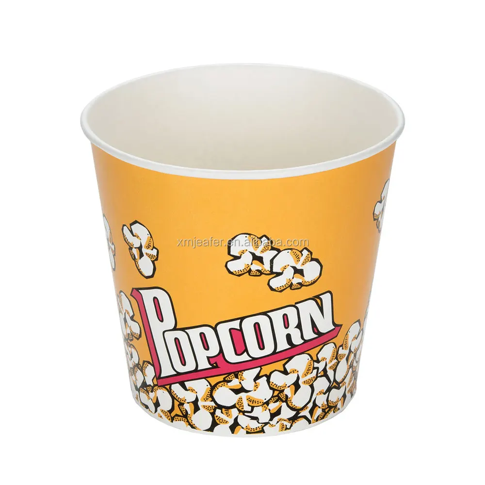 Disposable Paper Popcorn Bucket 85oz Popcorn Tub