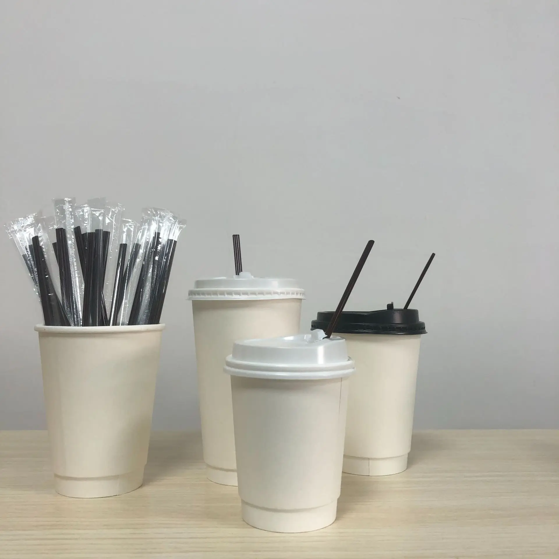 Custom Printed logo Disposable Recycle 6oz 8oz 9oz 10oz 14 Oz 16oz Single/double Ripple Wall Hot Coffee Paper Cups