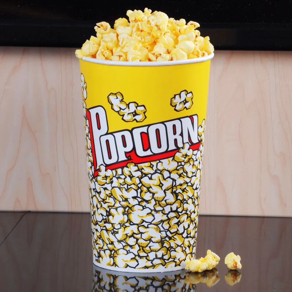 Popcorn Bucket Factory Supplier OEM/ODM IML Plastic Cup Plastic Food Grade Paper Movie Theater Snack Cup Single Wall Accept FUJ